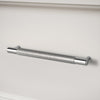 Gera Knurled Cabinet Pulls - Brushed Steel - 25cm